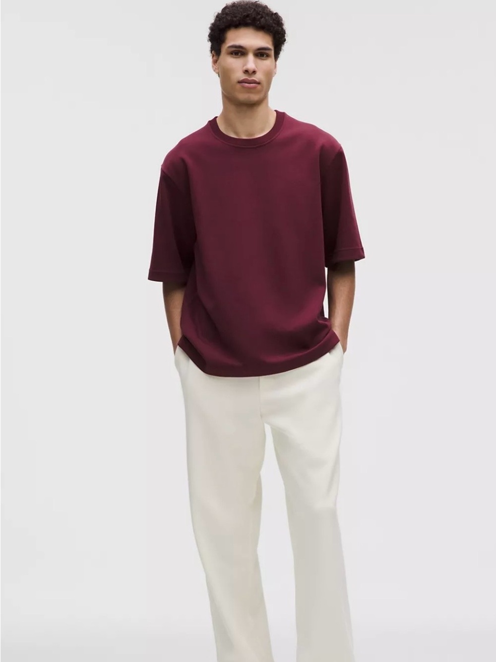 Lululemon grand standard short sleeve crew XXL (burgundy bay) - NWT - Picture 5 of 6